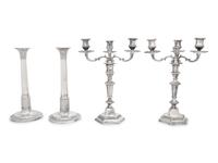 A Pair of George III Silver Candlesticks