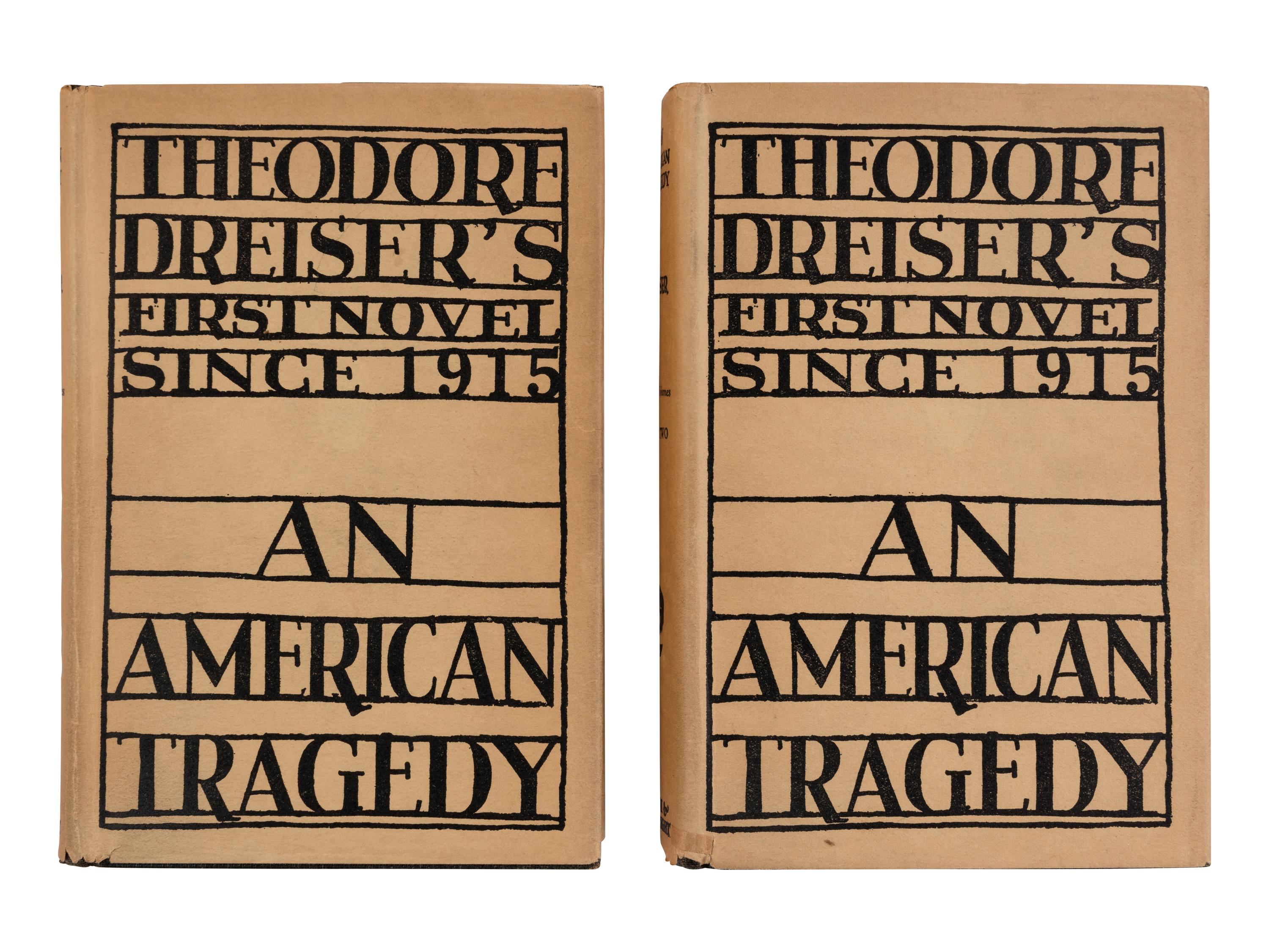 DREISER, Theodore (1871-1945). An American Tragedy . New York: Boni & Liveright, 1925.
