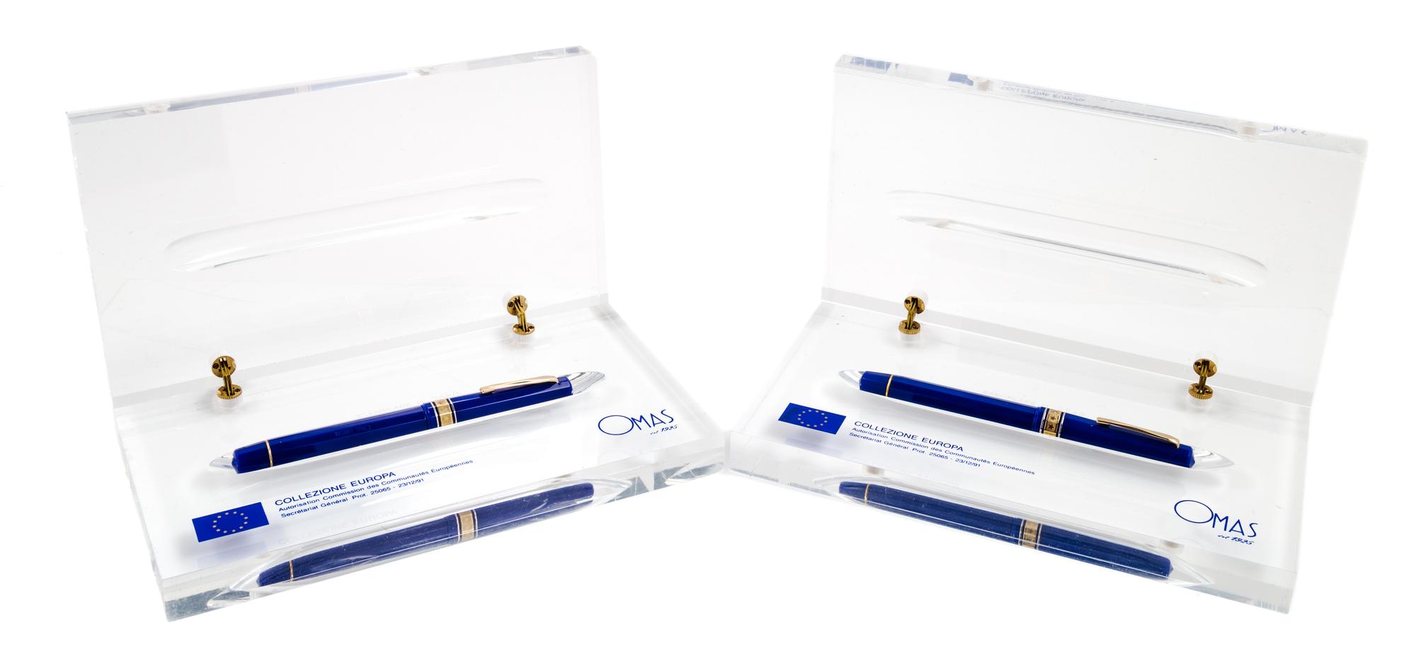 A Pair of Omas Europa Special Edition Fountain Pens