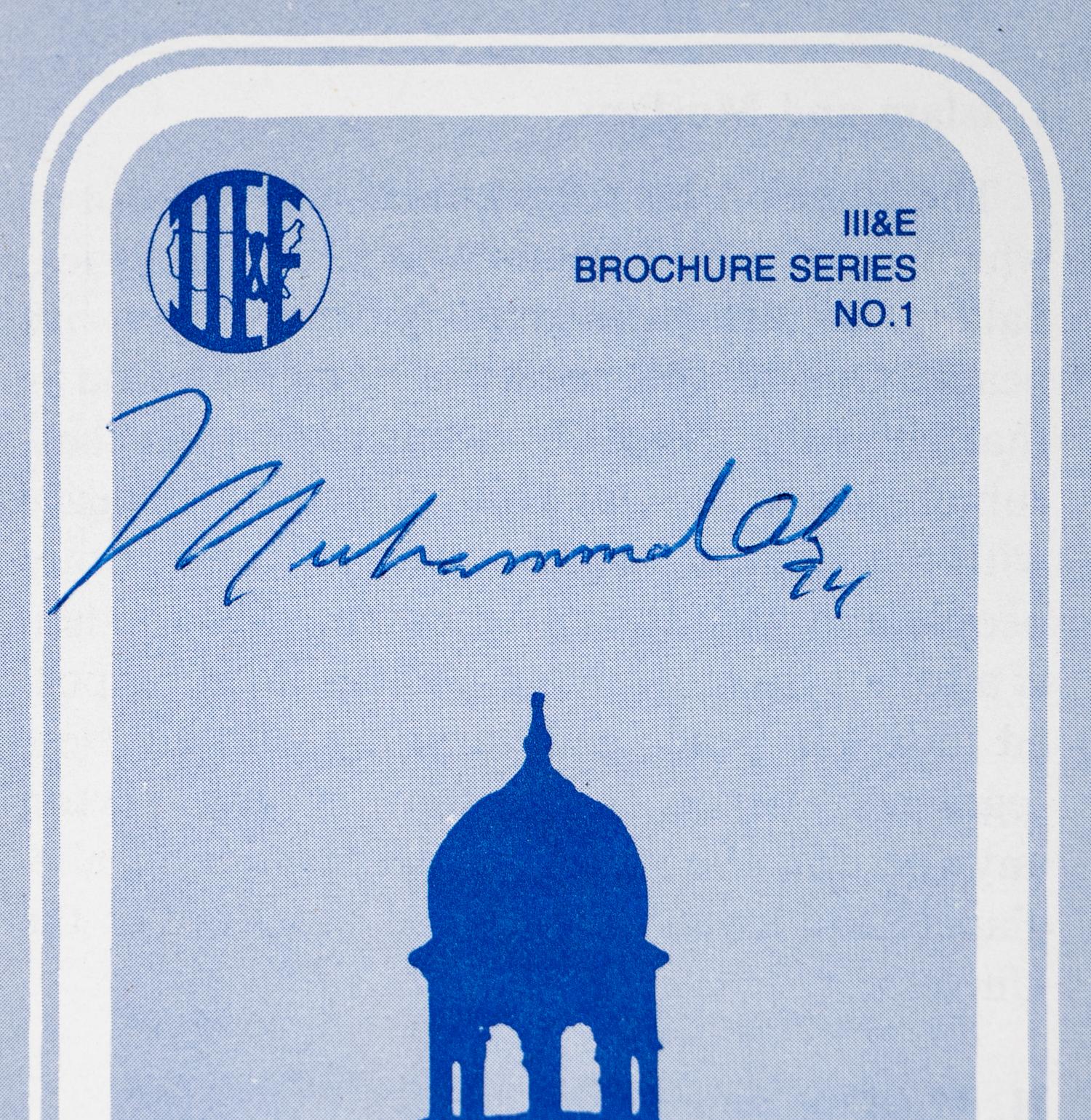 A Group of Three Muhammad Ali Signed Autograph Islamic Pamphlets,