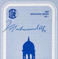 A Group of Three Muhammad Ali Signed Autograph Islamic Pamphlets,