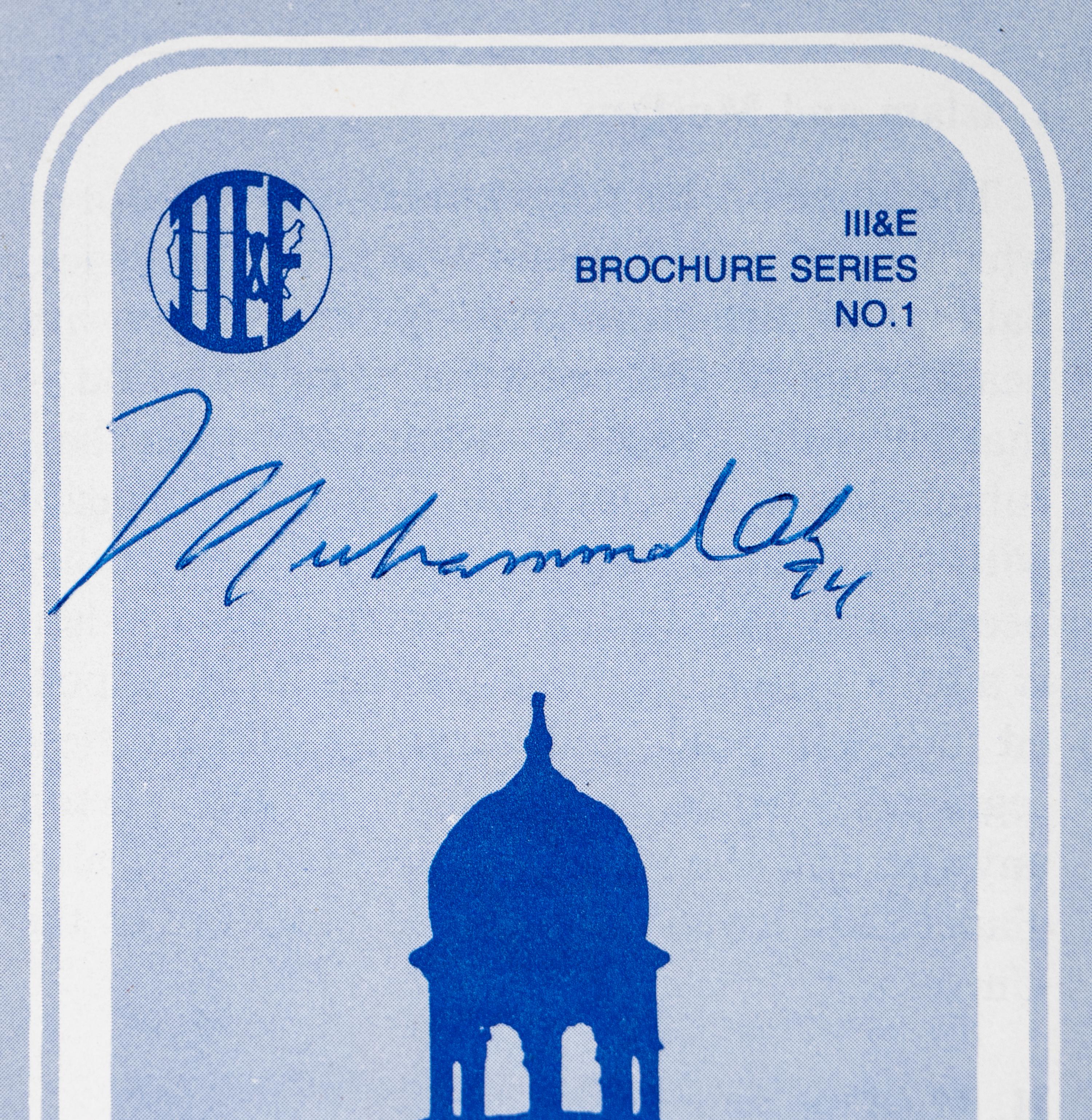 A Group of Three Muhammad Ali Signed Autograph Islamic Pamphlets,