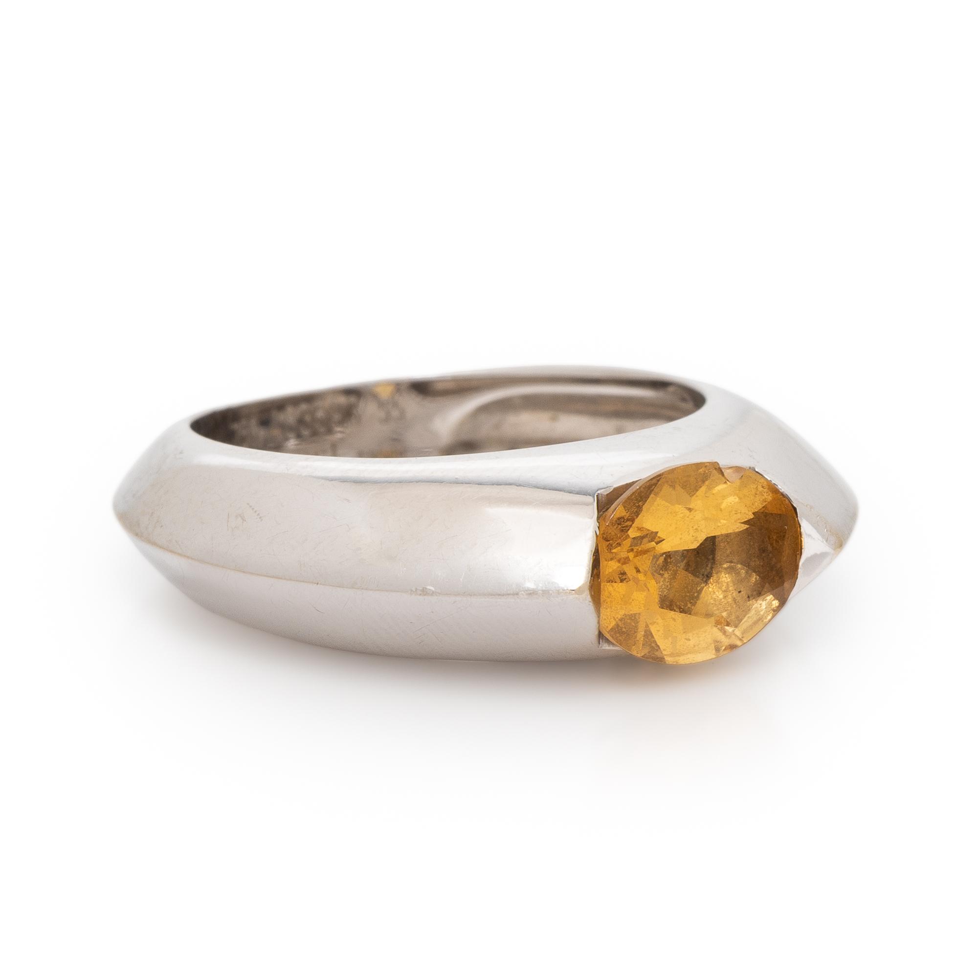 Piaget, Citrine, Diamond, and White Gold Ring