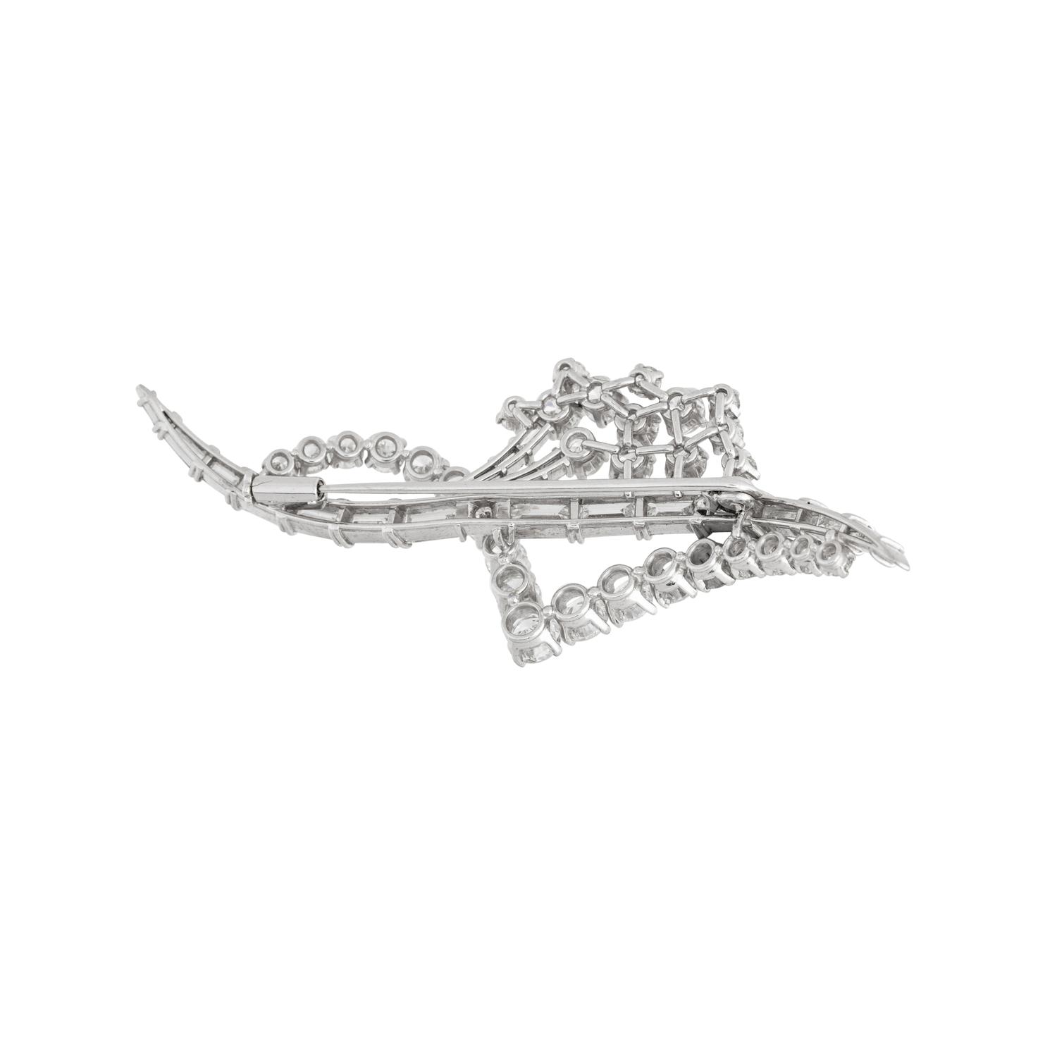 PLATINUM AND DIAMOND BROOCH