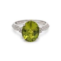 PERIDOT AND DIAMOND RING