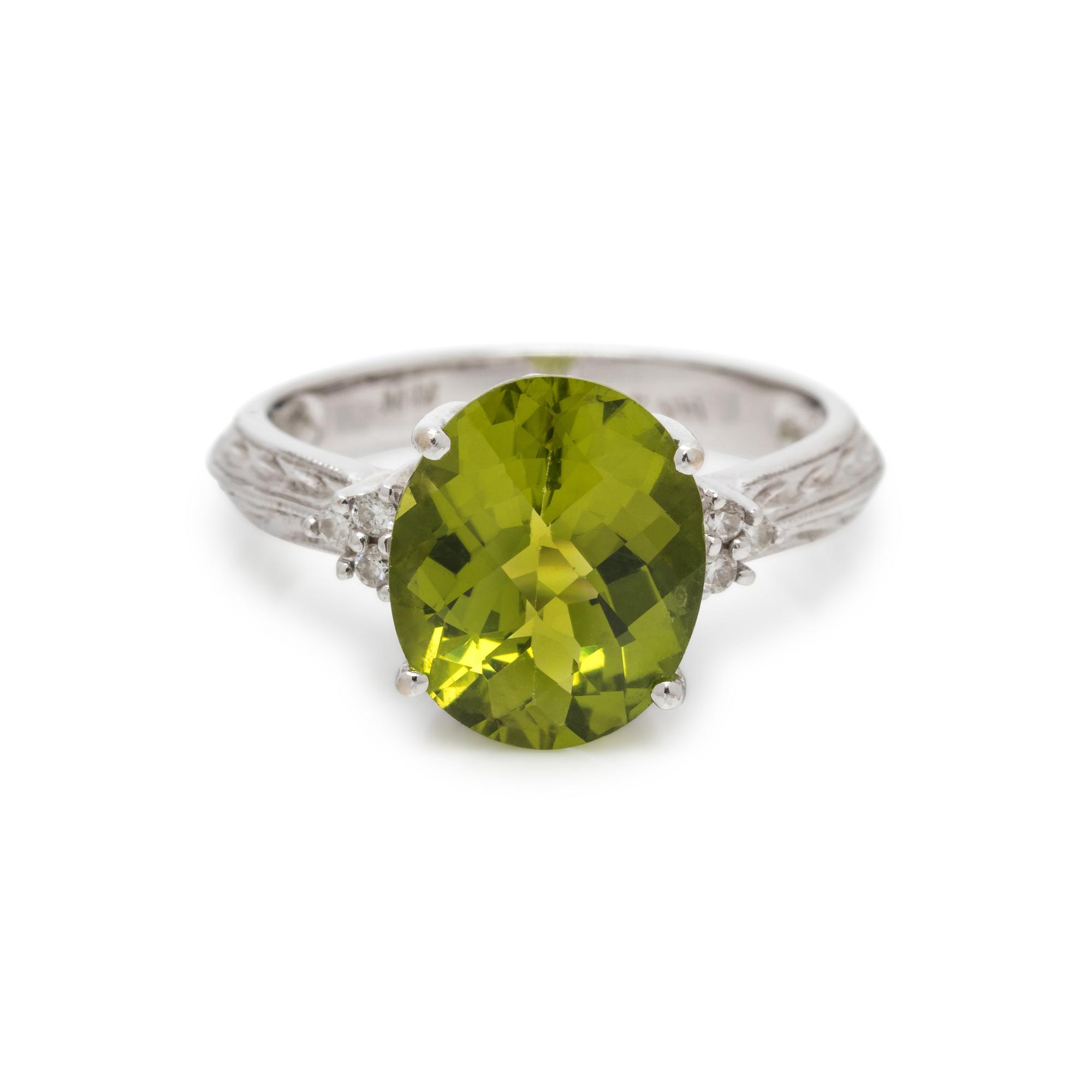 PERIDOT AND DIAMOND RING