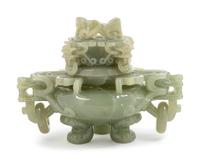 A Chinese Carved Hardstone Censer