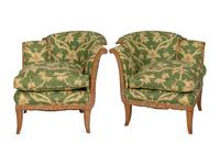 A Pair of Regency Style Cerused Corner Chairs