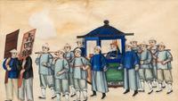 A Group of Twelve Chinese Export Pith Paintings