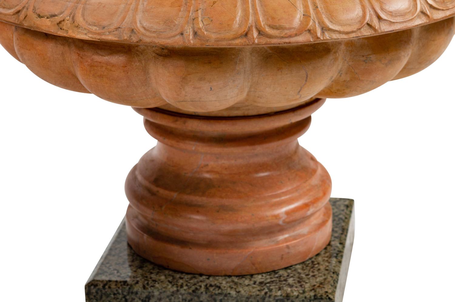 A Pair of Italian Neoclassical Style Sienna Marble Tazze