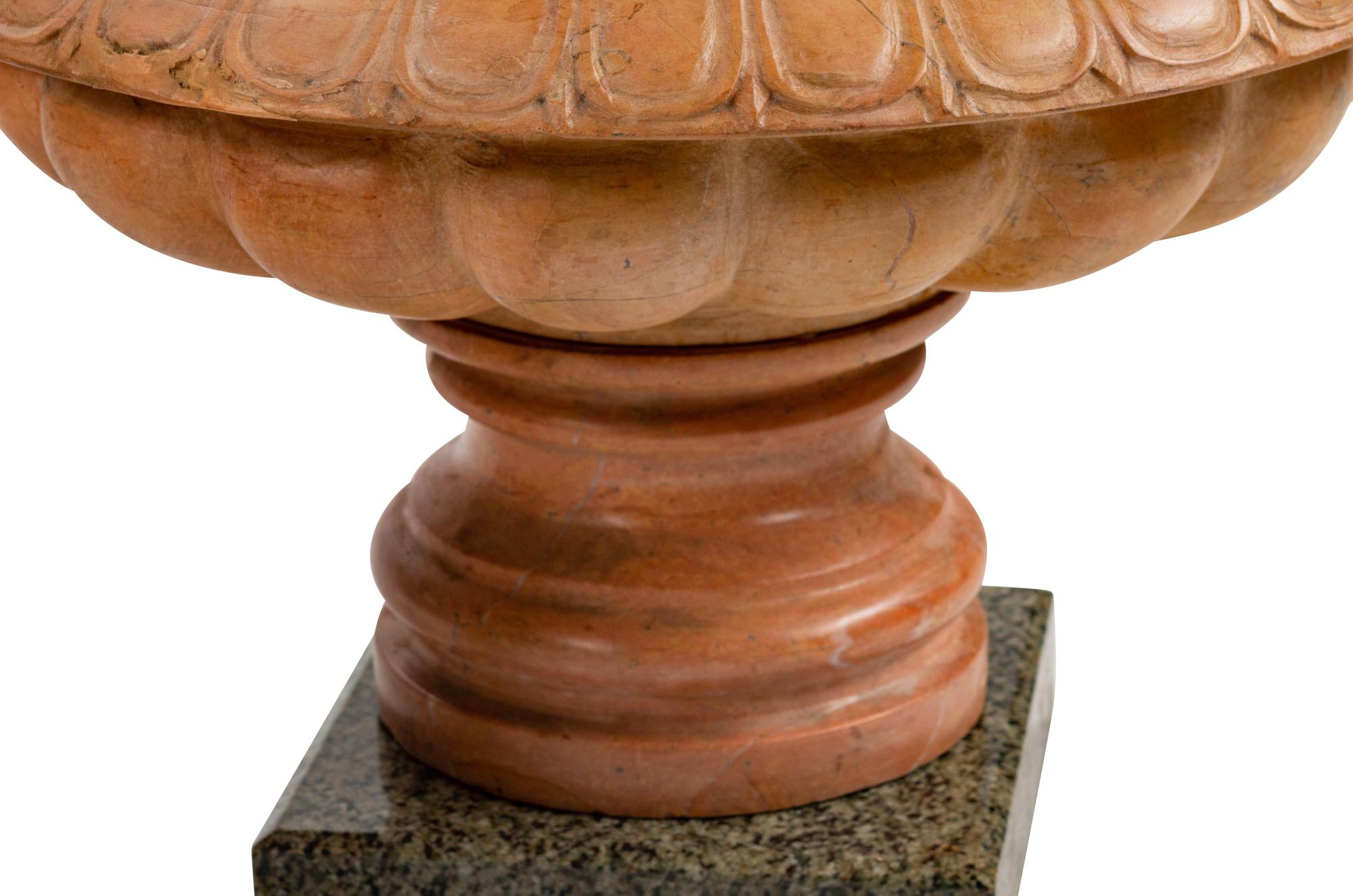A Pair of Italian Neoclassical Style Sienna Marble Tazze