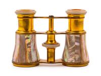 A Pair of French Abalone Veneered Opera Glasses