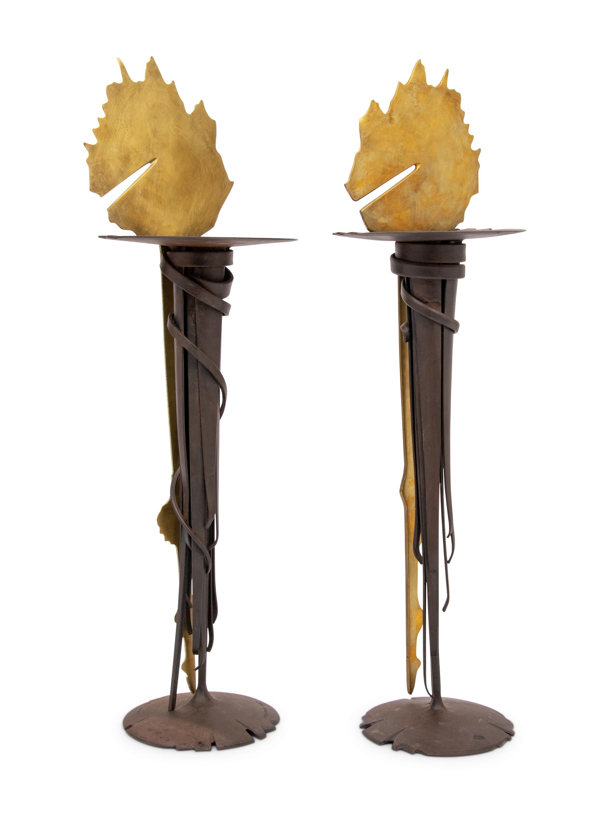 Pair of Sunrise Candleholders, 1993 designed for the American Ballet Theater edition 20/50