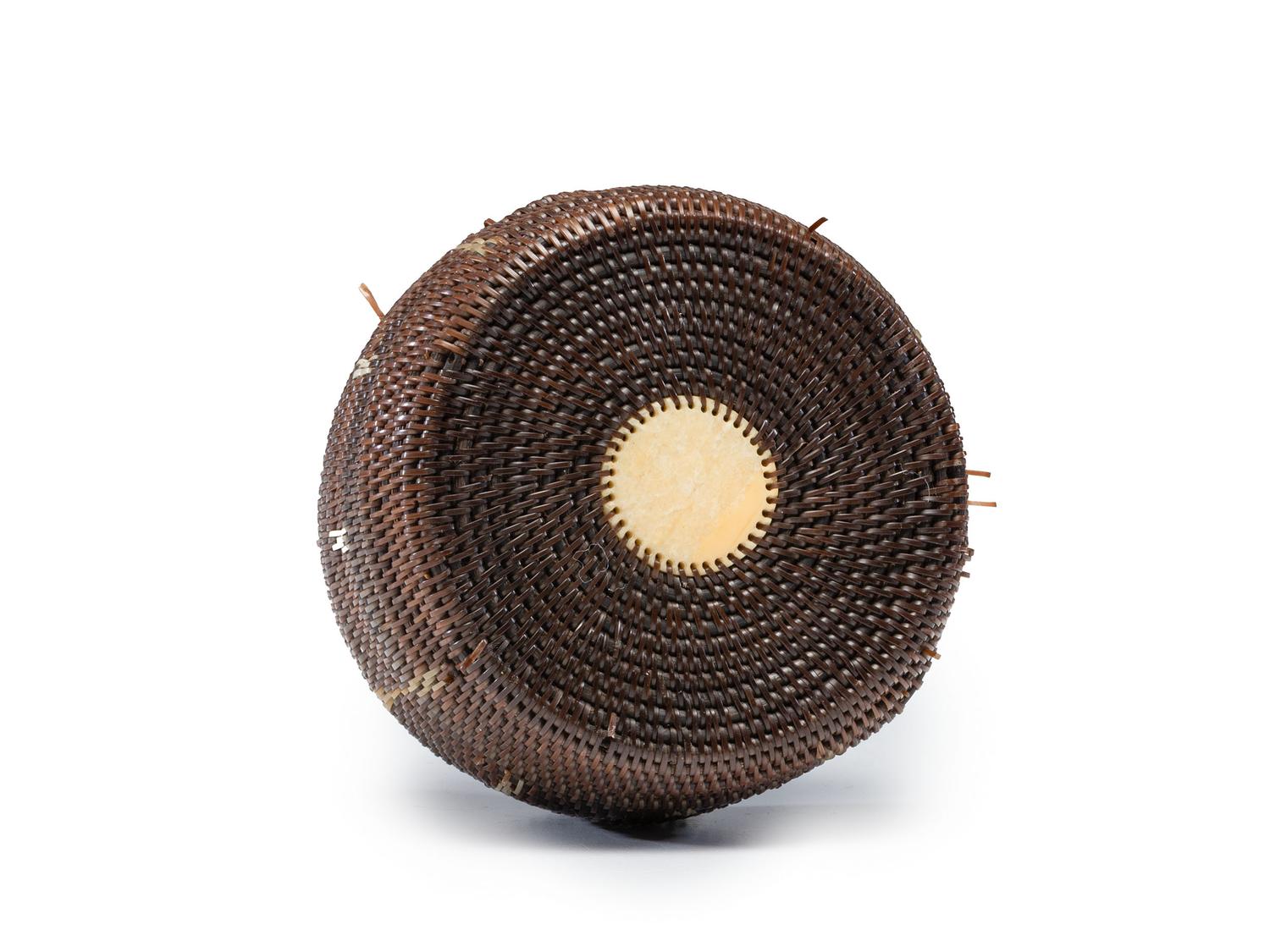 Iñupiat Baleen Basket, with Owl Finial