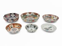 Six Japanese Porcelain Plates and Bowls