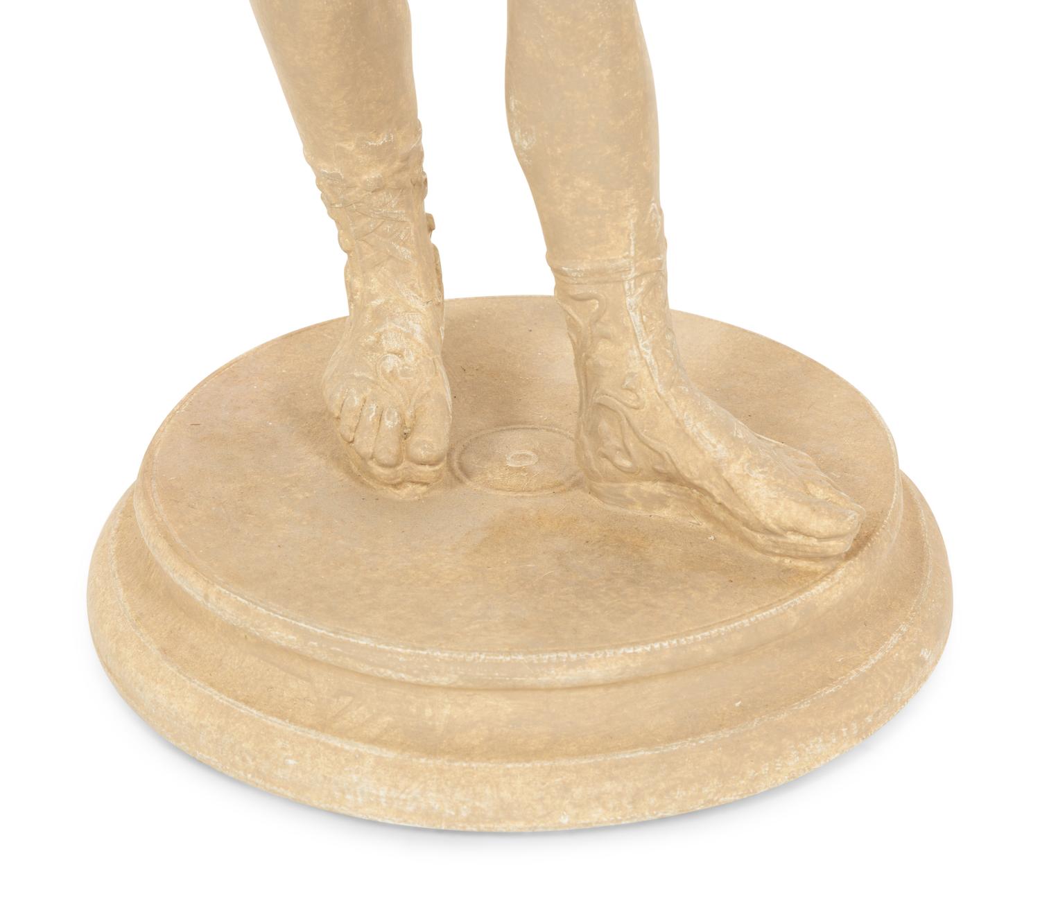 An Italian Patinated Plaster FIgure of Narcissus
