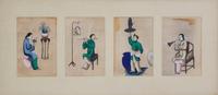Chinese School, (19th Century), A Set of Eleven Works Depicting Females in Leisurely Pursuits