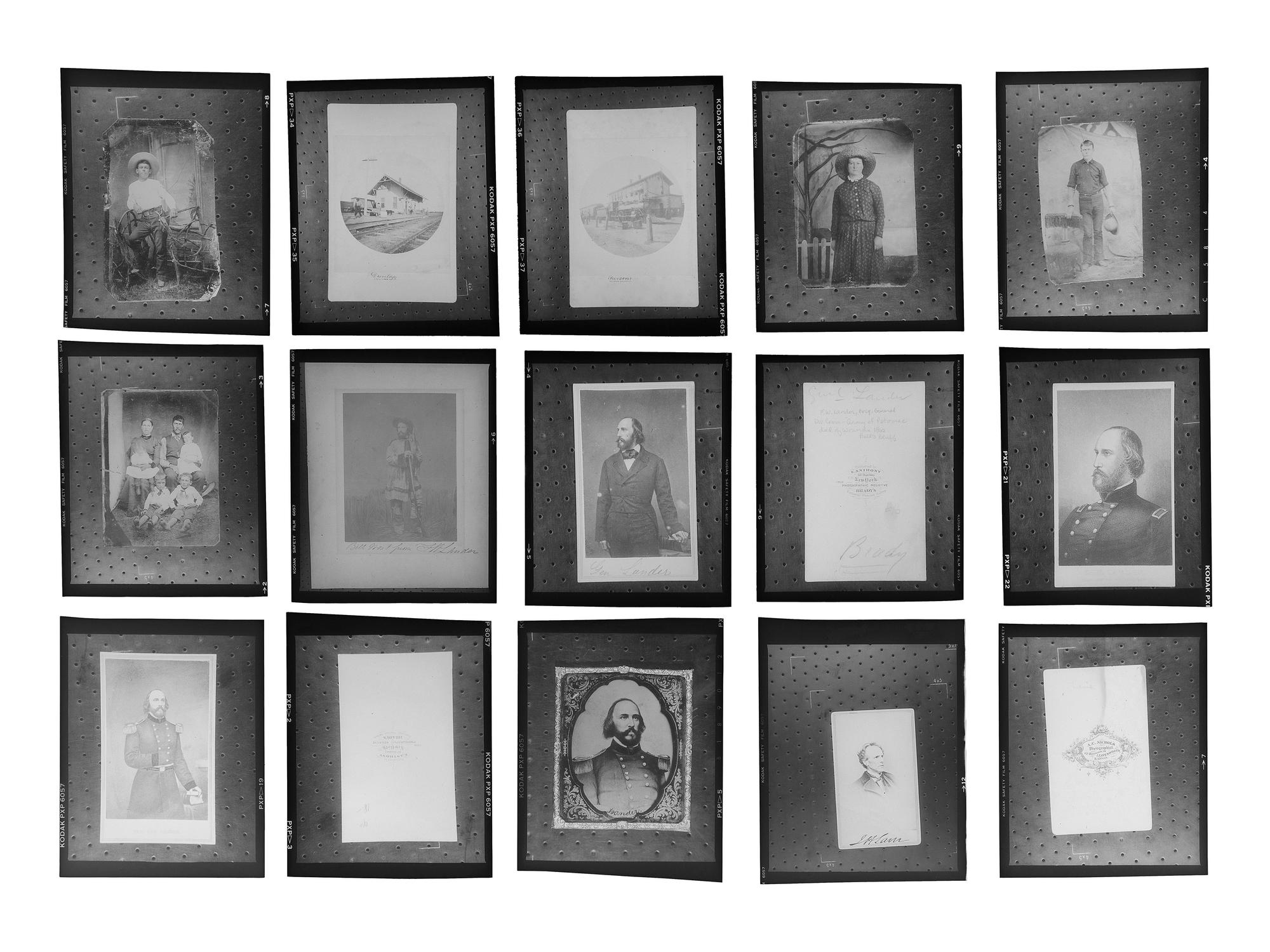 [WESTERN AMERICANA]. An extensive collection of approx. 350 celluloid negatives including prominent Western figures including Custer, Buffalo Bill, Wyatt Earp.