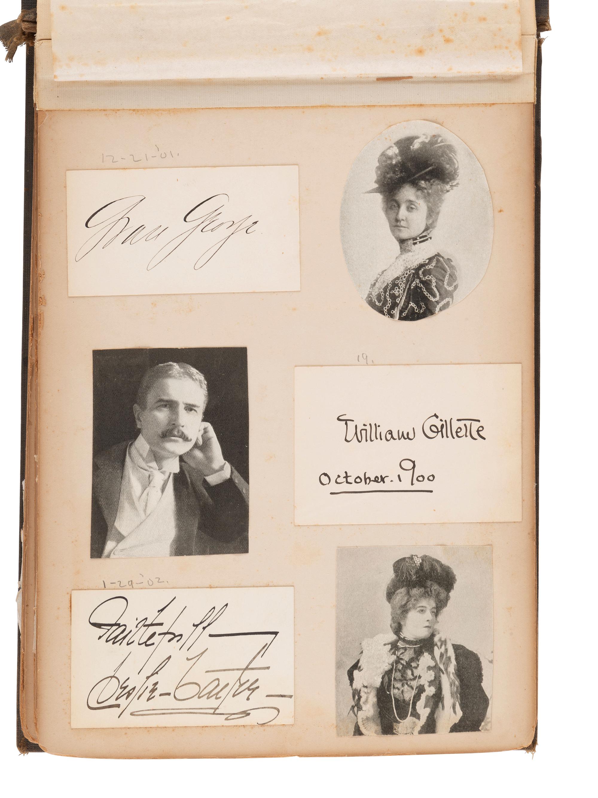 [ENTERTAINMENT]. Early 20th-century autograph album of performers & other notables, incl. SOUSA.