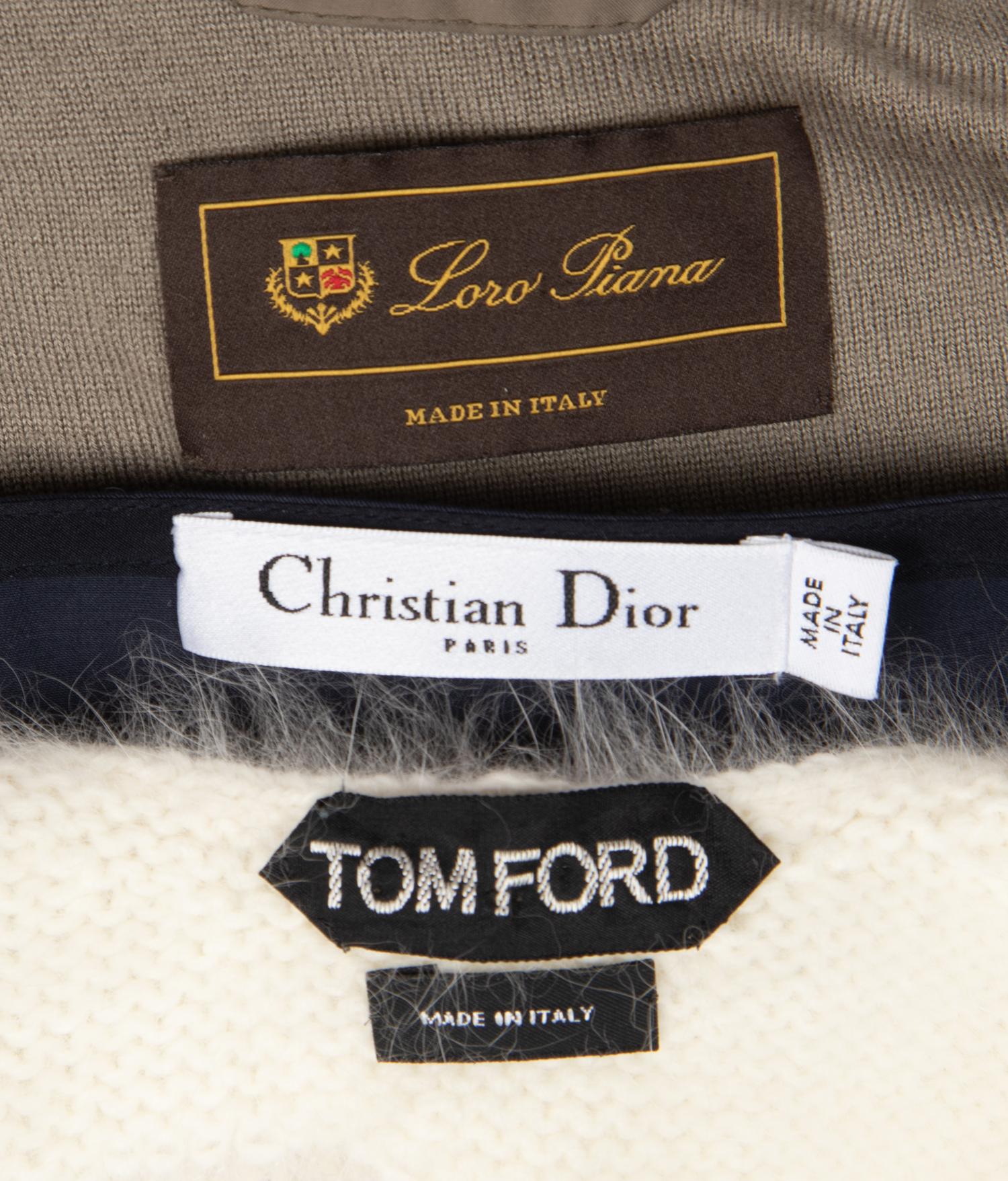 Three Designer Items by Loro Piana, Tom Ford, Christian Dior, c. 2019