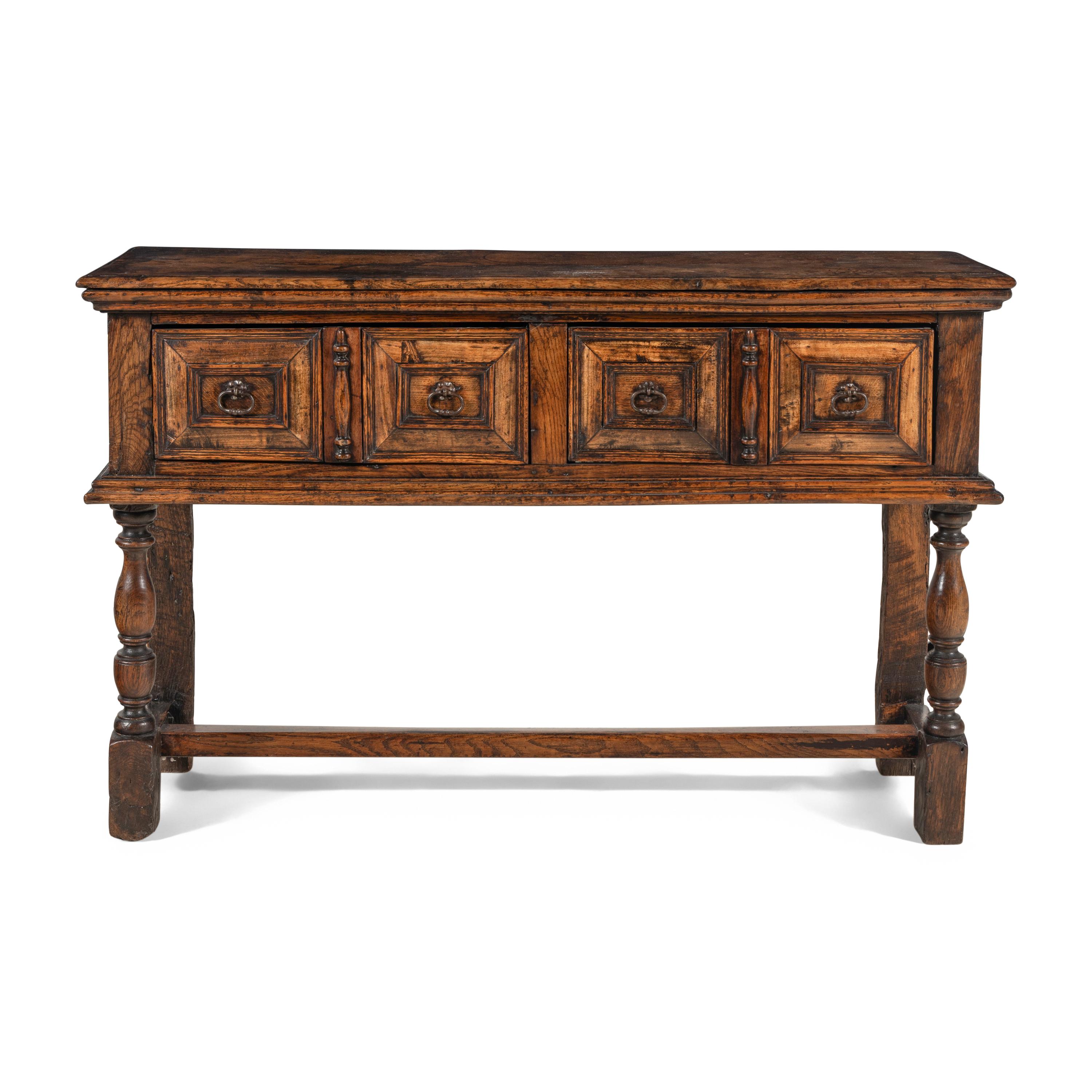 A Charles II Oak Sideboard