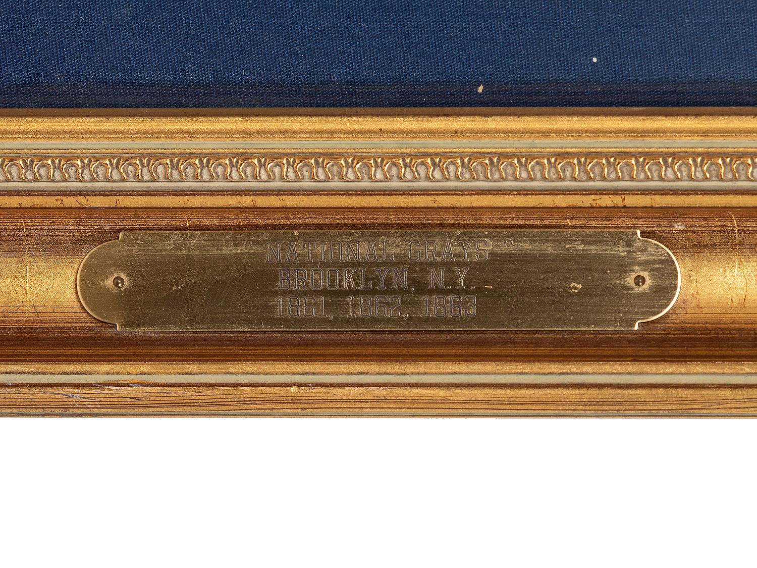 [CIVIL WAR]. Semi-restored flag of the 13th New York State Militia, the "National Grays."