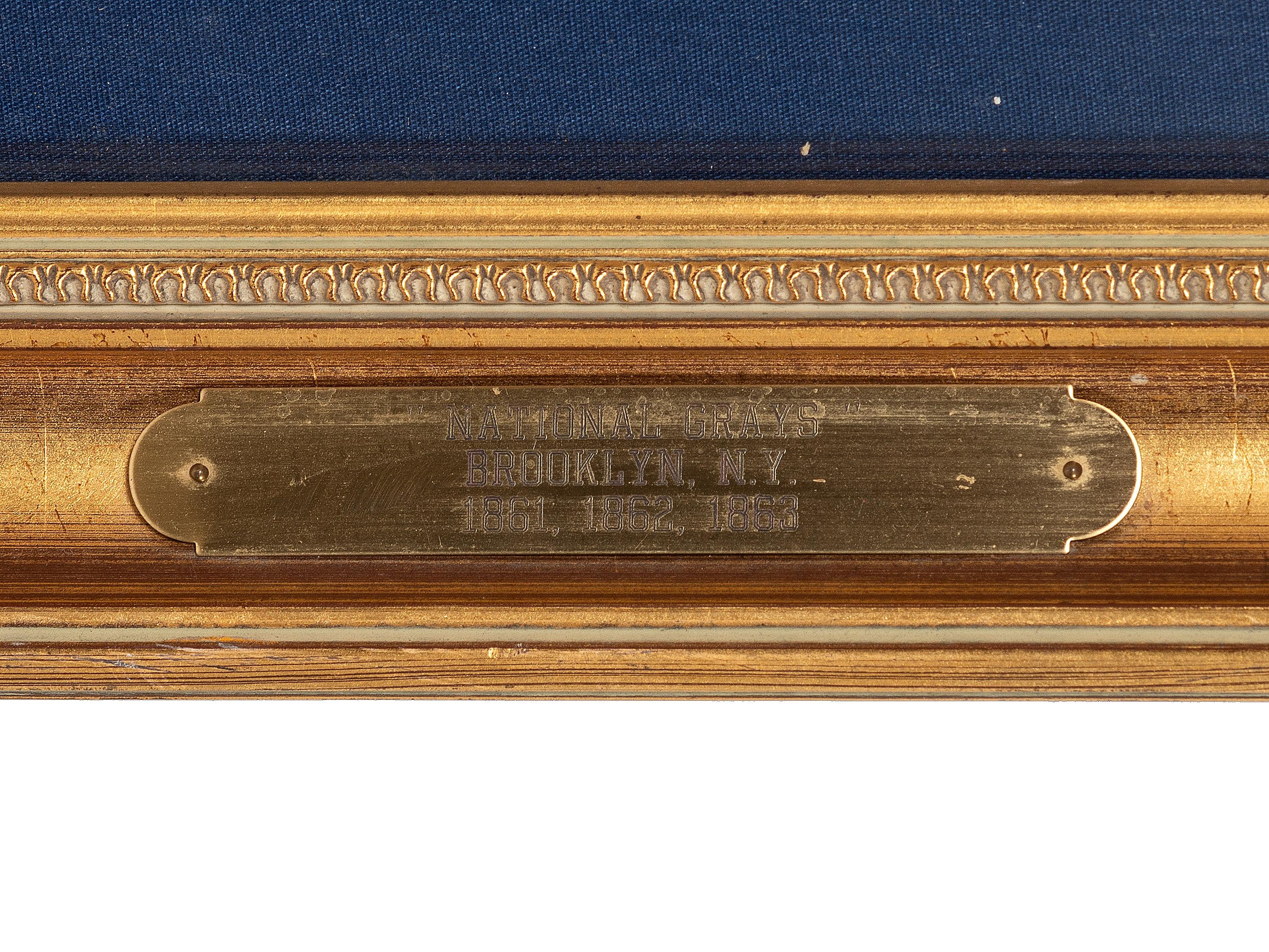 [CIVIL WAR]. Semi-restored flag of the 13th New York State Militia, the "National Grays."