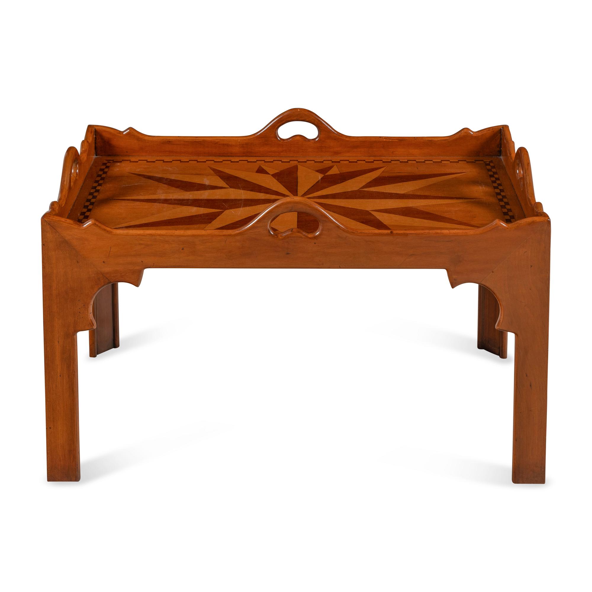 A Georgian Style Parquetry Low Table