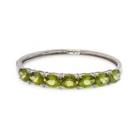 PERIDOT AND DIAMOND BANGLE BRACELET