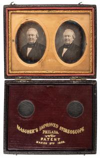 [FILLMORE, Millard (1800-1874)]. JACOBS, E., photographer. Stereodaguerreotype housed in Mascher Case. New Orleans, Louisiana: n.d., ca 1854.