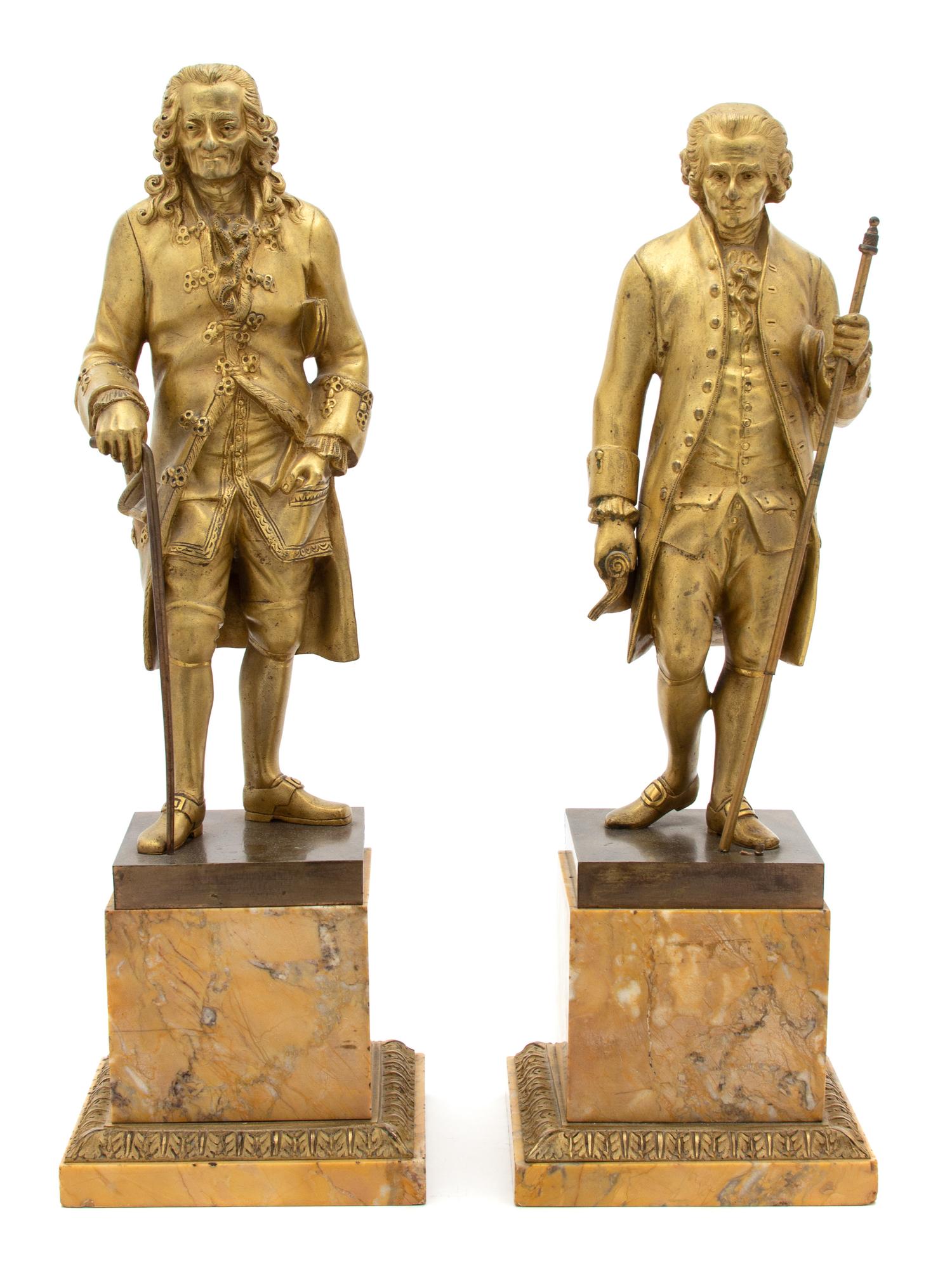 A Pair of Grand Tour Gilt Bronze Figures Height 18 inches. — 19TH CENTURY