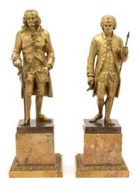 A Pair of Grand Tour Gilt Bronze Figures Height 18 inches. — 19TH CENTURY