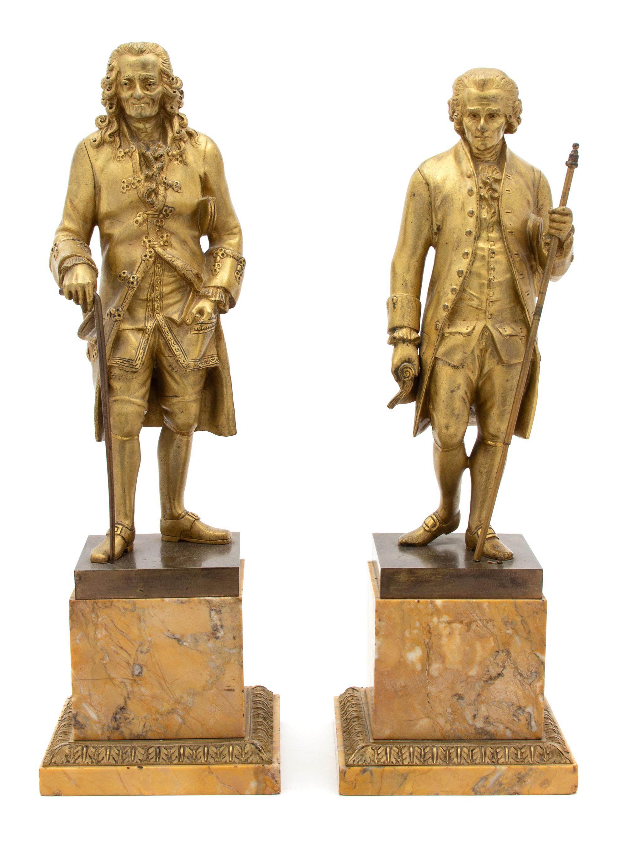 A Pair of Grand Tour Gilt Bronze Figures Height 18 inches. — 19TH CENTURY