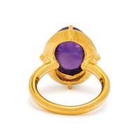 YELLOW GOLD AND AMETHYST RING