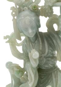 A Chinese Carved Hardstone Figural Group