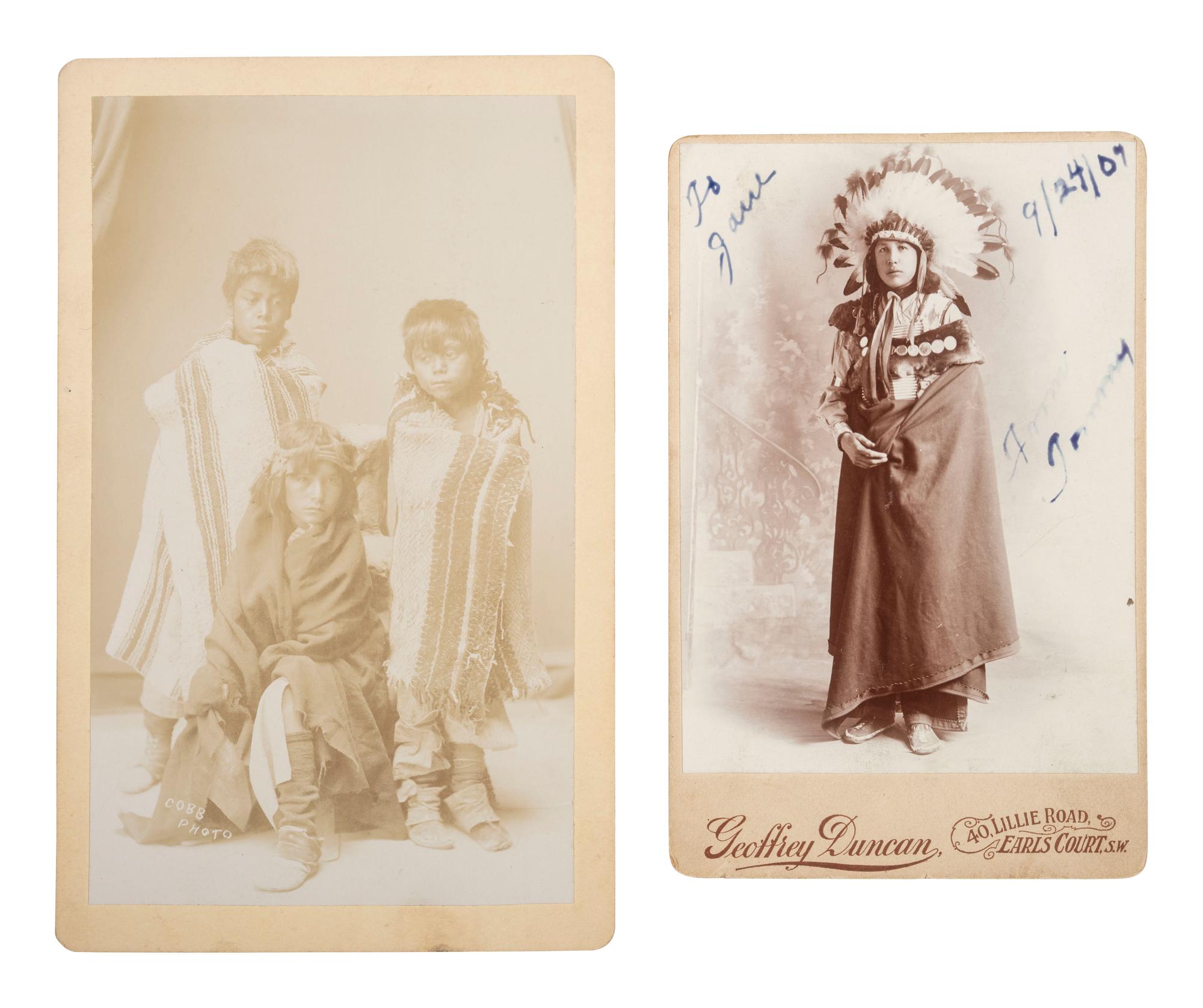 [NATIVE AMERICANS]. 4 photographs of Native American subjects incl. Southwestern Indians.