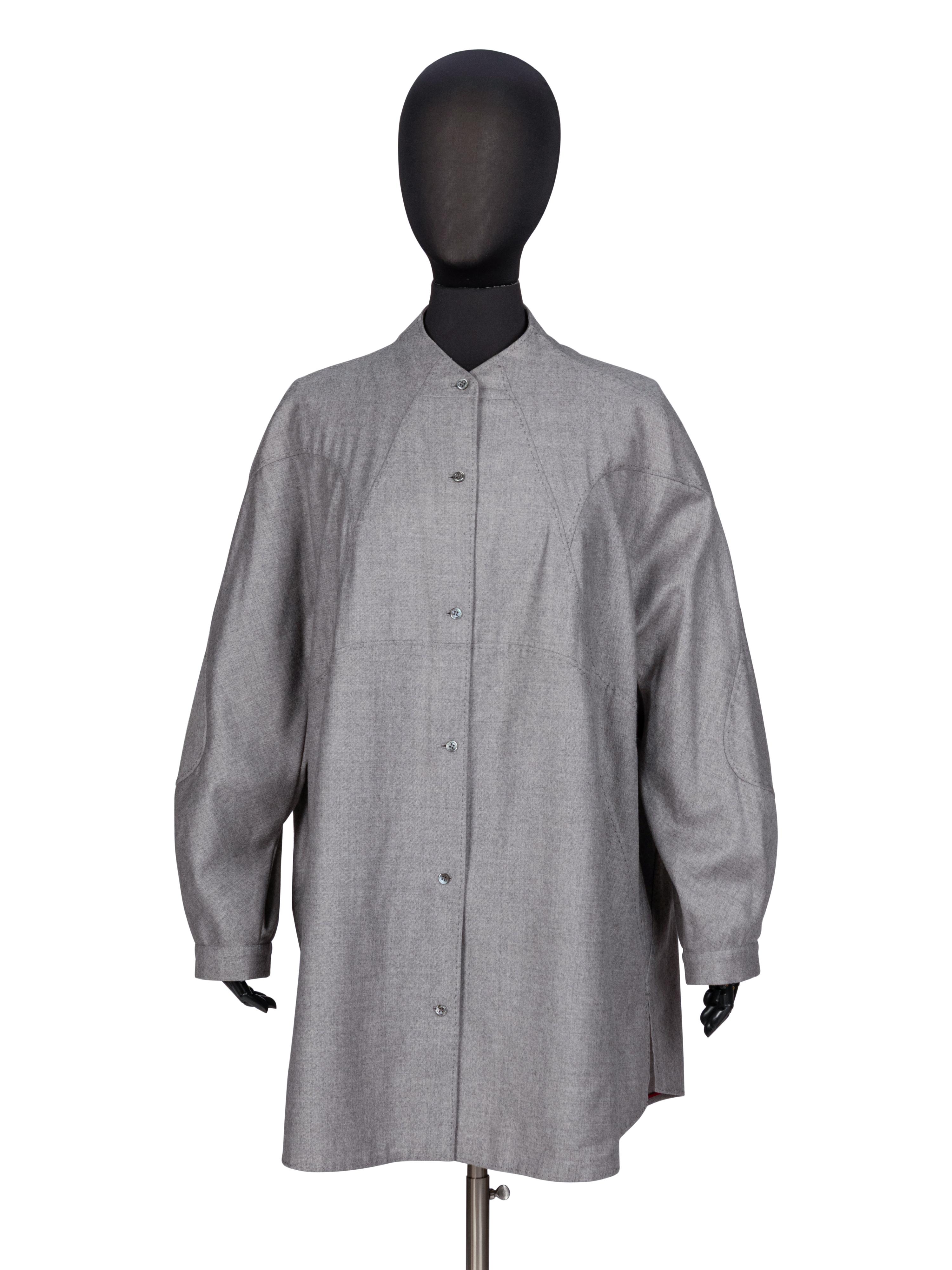 Ralph Rucci Chado, Cashmere Flannel Overshirt
