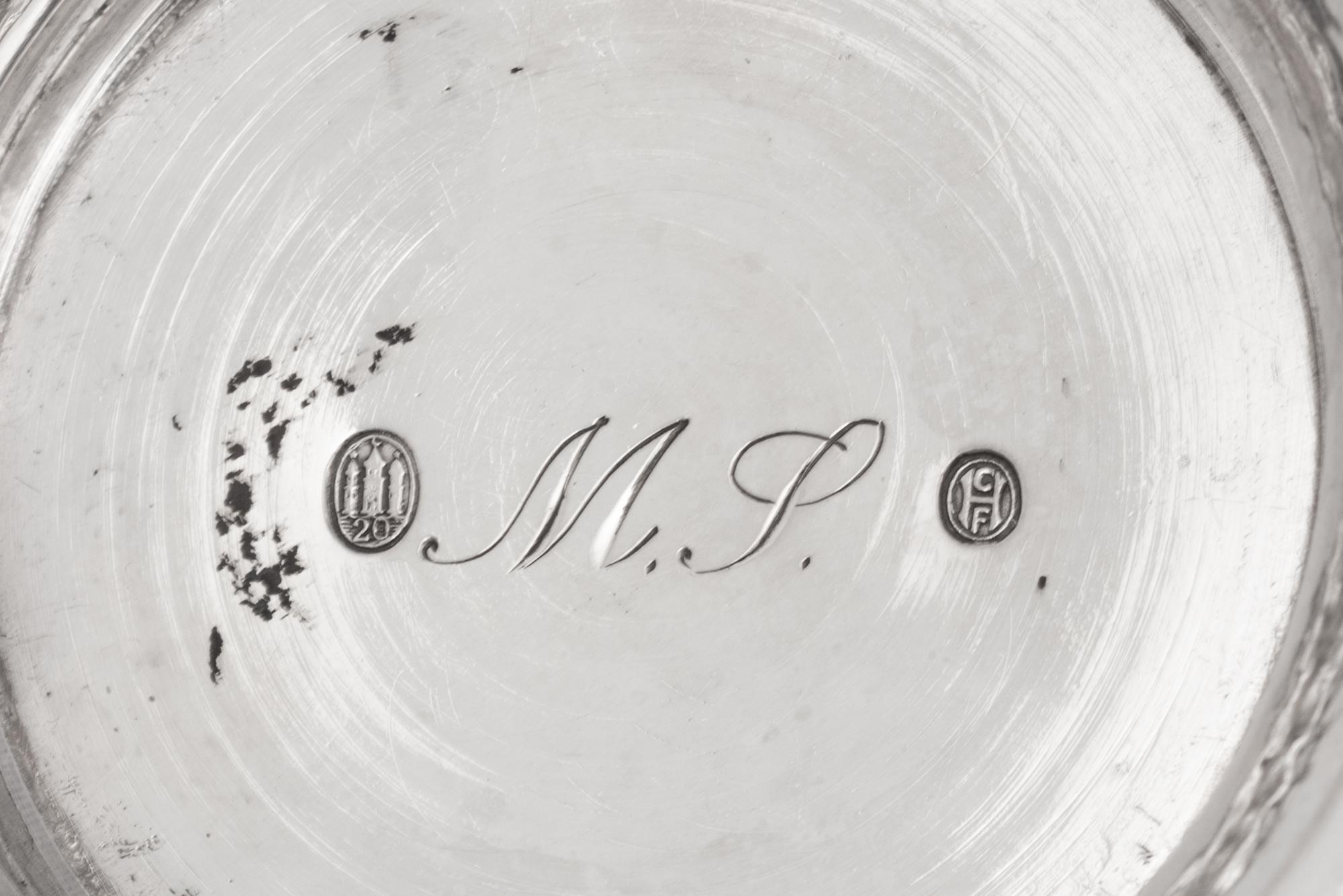 A Danish Silver Three-Piece Coffee Service