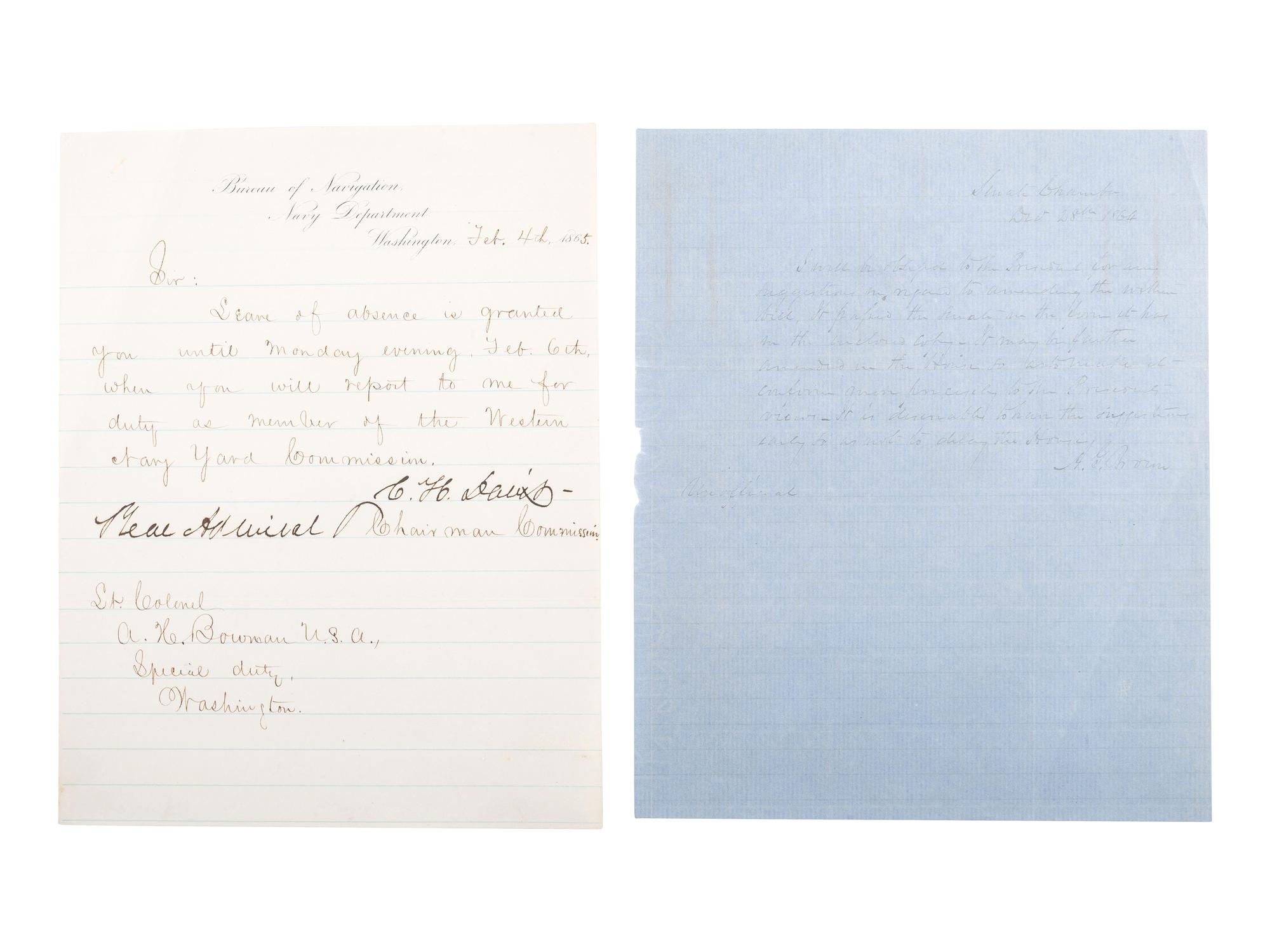 [CIVIL WAR]. A large group of printed government documents and assorted manuscript material related to the US Army and Navy, including: