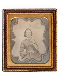 [EARLY PHOTOGRAPHY]. A collection of 11 daguerreotypes featuring artistic borders, including: