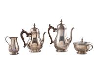 An American Four-Piece Silver Coffee & Tea Set
