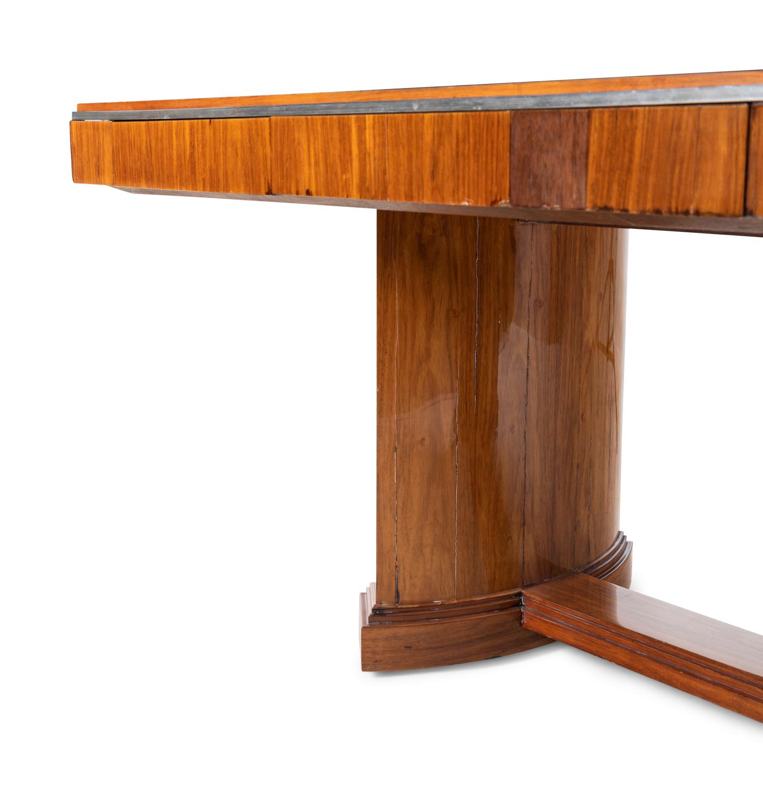 An Art Deco Walnut Desk