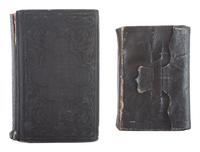 [CIVIL WAR]. 2 pocket New Testaments identified to Austin Walker, 77th Illinois Infantry, WIA.
