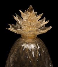 A Pair of Murano Glass Pineapple Ornaments