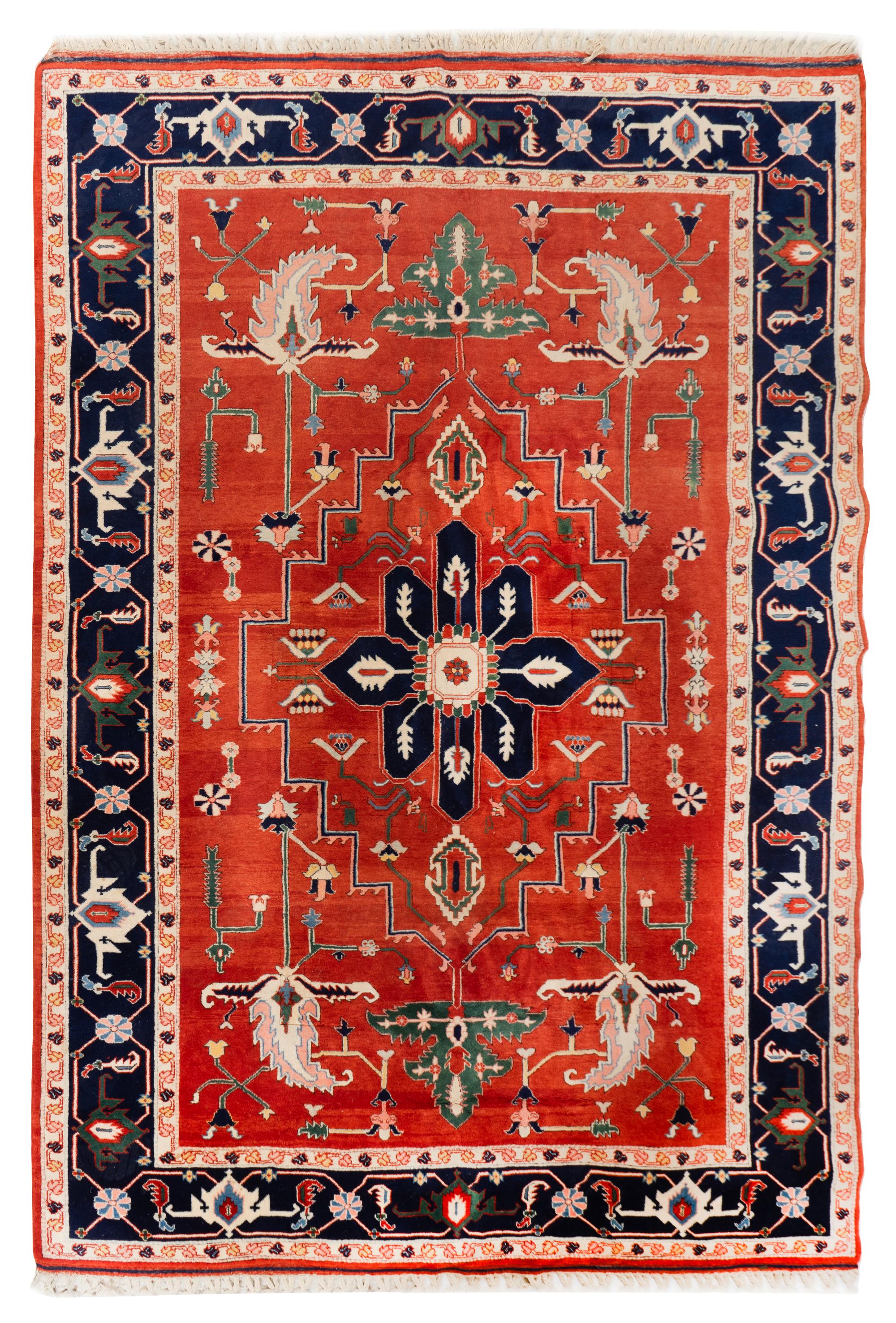 An Indo-Serapi Wool Rug