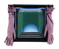 Untitled (Stepped Stage with Velvet Glove Curtain s), c. 1970