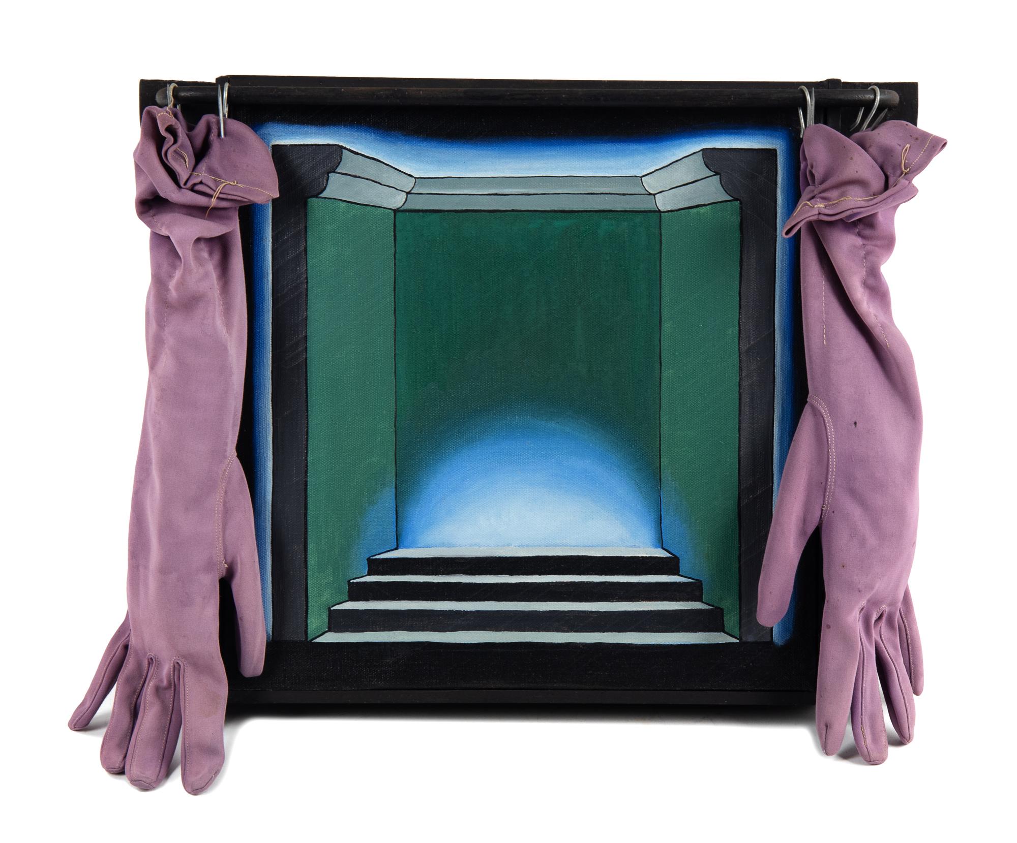 Untitled (Stepped Stage with Velvet Glove Curtain s), c. 1970