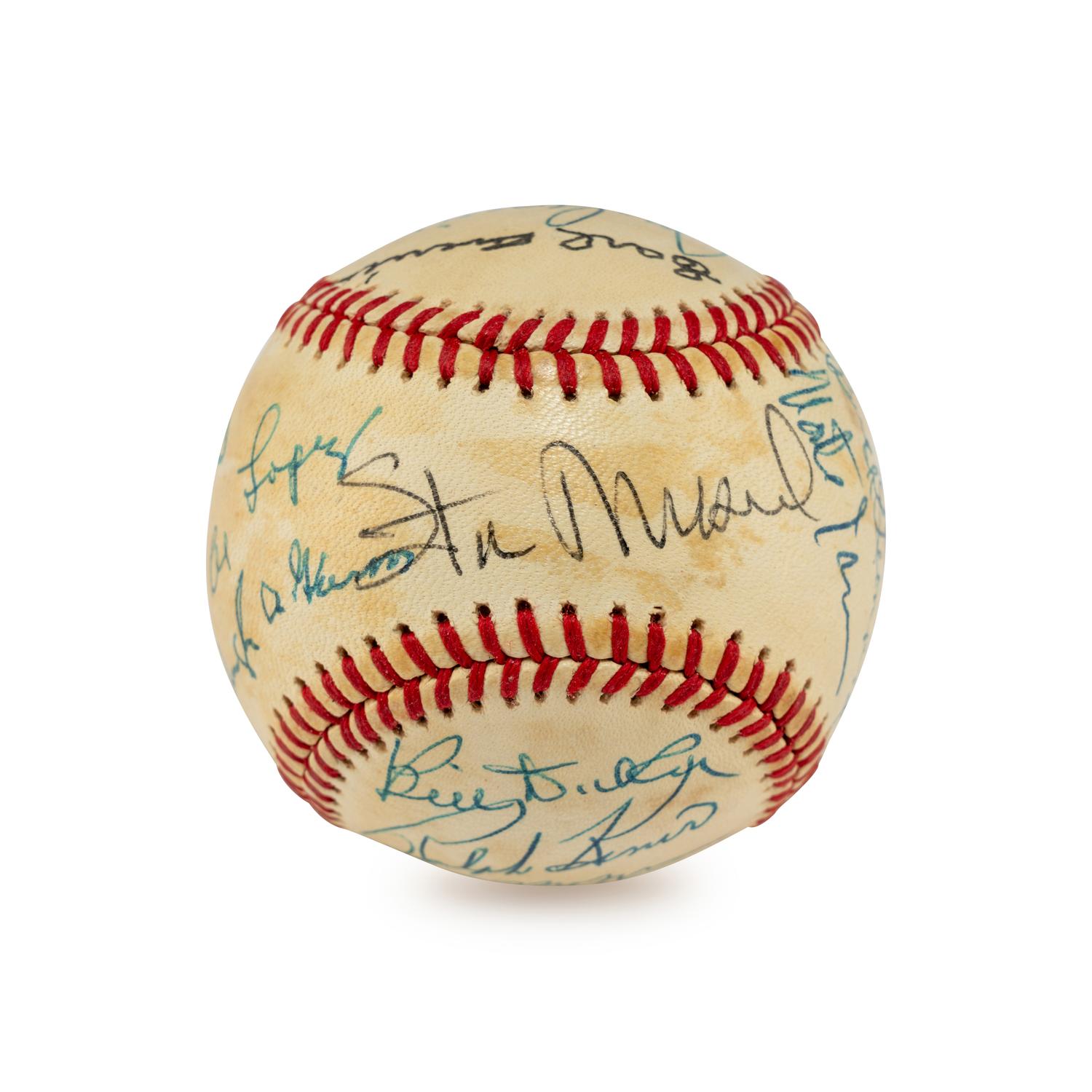A Hall of Fame Multi Signed Autograph Baseball (PSA Sticker)