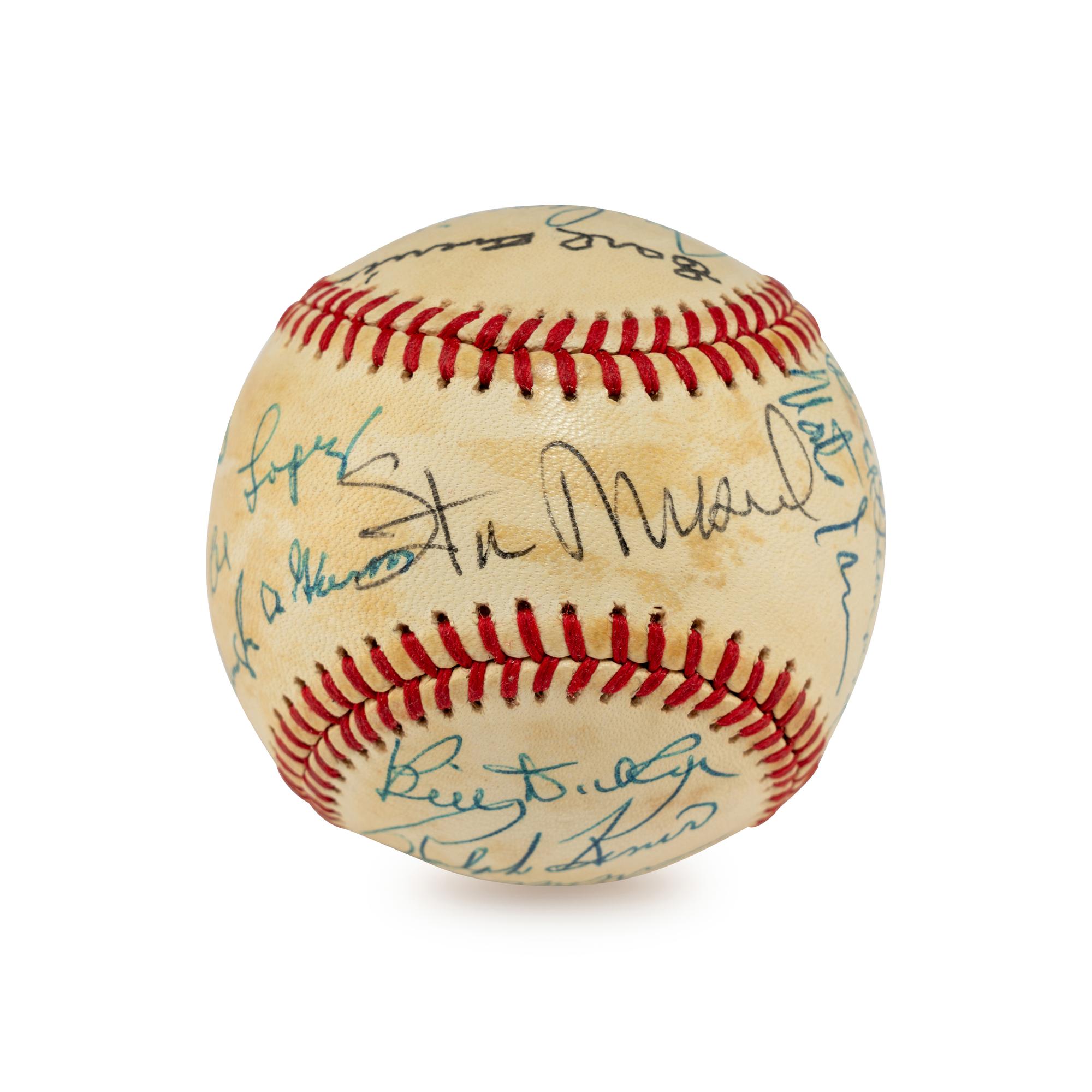 A Hall of Fame Multi Signed Autograph Baseball (PSA Sticker)