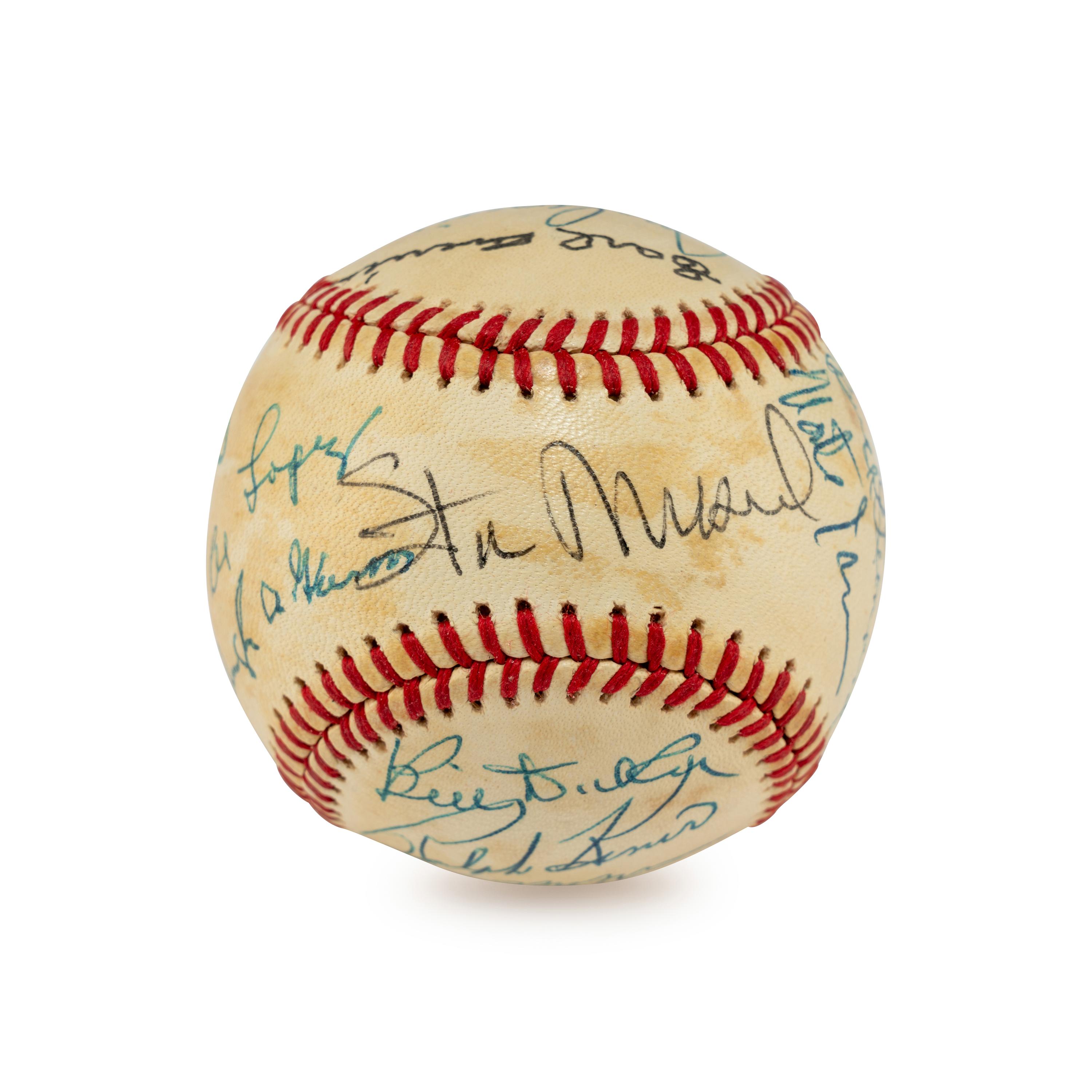 A Hall of Fame Multi Signed Autograph Baseball (PSA Sticker)